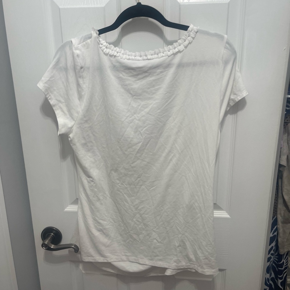 White House Black Market White Short Sleeve Top - Picture 6 of 14